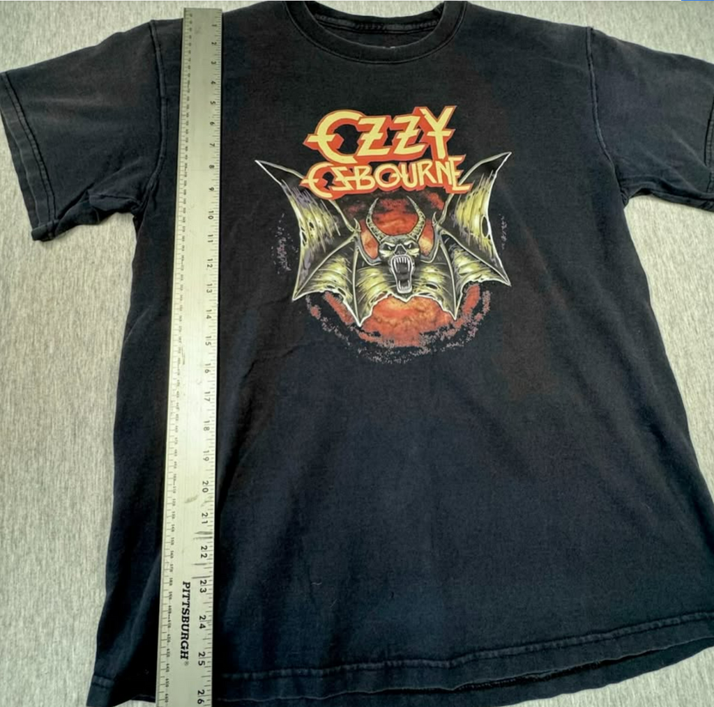 Ozzy Osbourne tee with oversized bat graphic