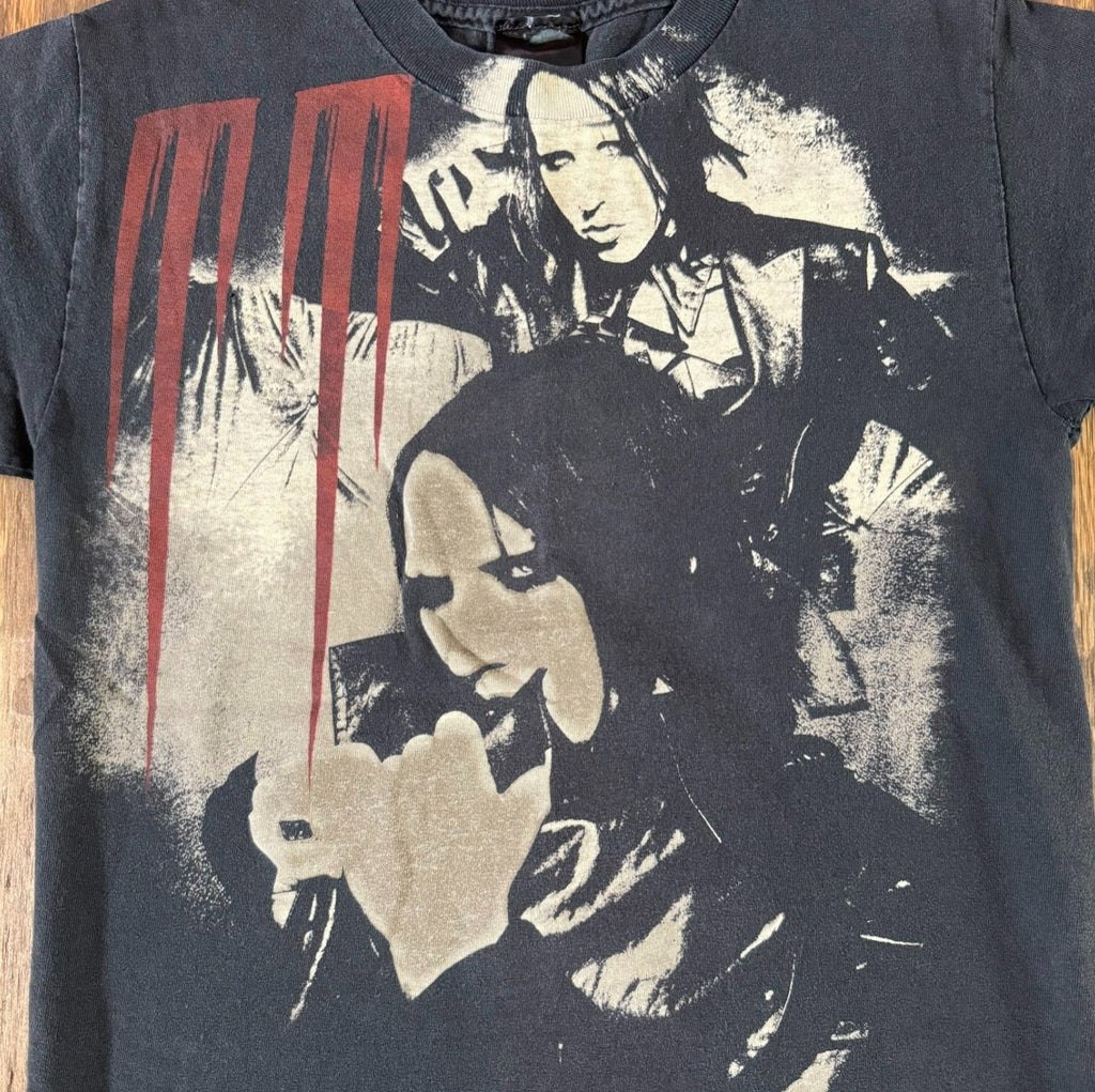 Vintage 2000s Marilyn Manson Double Sided Tee S Y2K Goth Industrial Band Shirt
