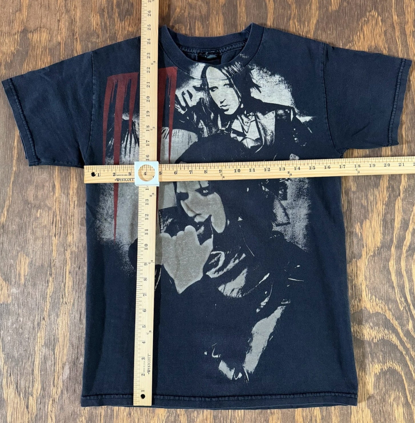 Vintage 2000s Marilyn Manson Double Sided Tee S Y2K Goth Industrial Band Shirt