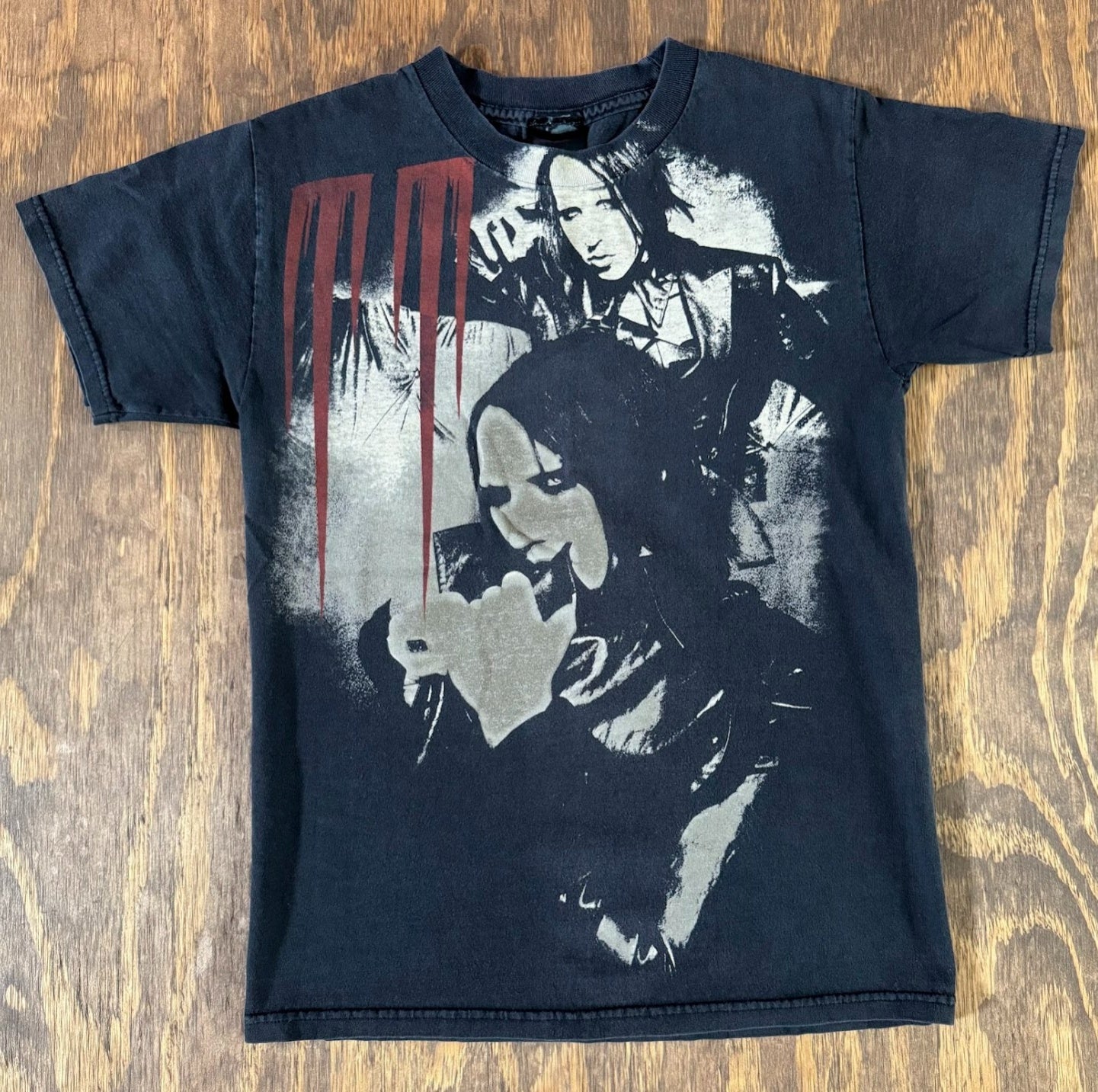 Vintage 2000s Marilyn Manson Double Sided Tee S Y2K Goth Industrial Band Shirt