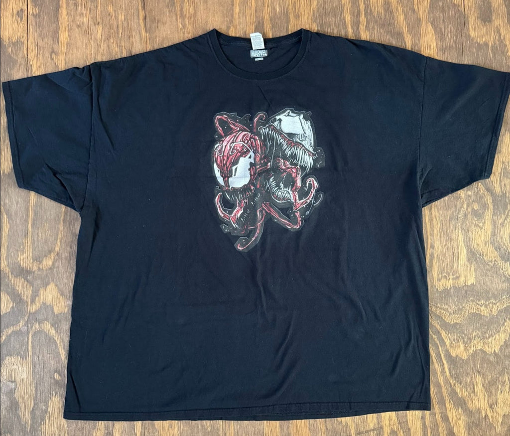 Marvel Venom Carnage Graphic T Shirt Men's 5XL Black Symbiote Comic Tee
