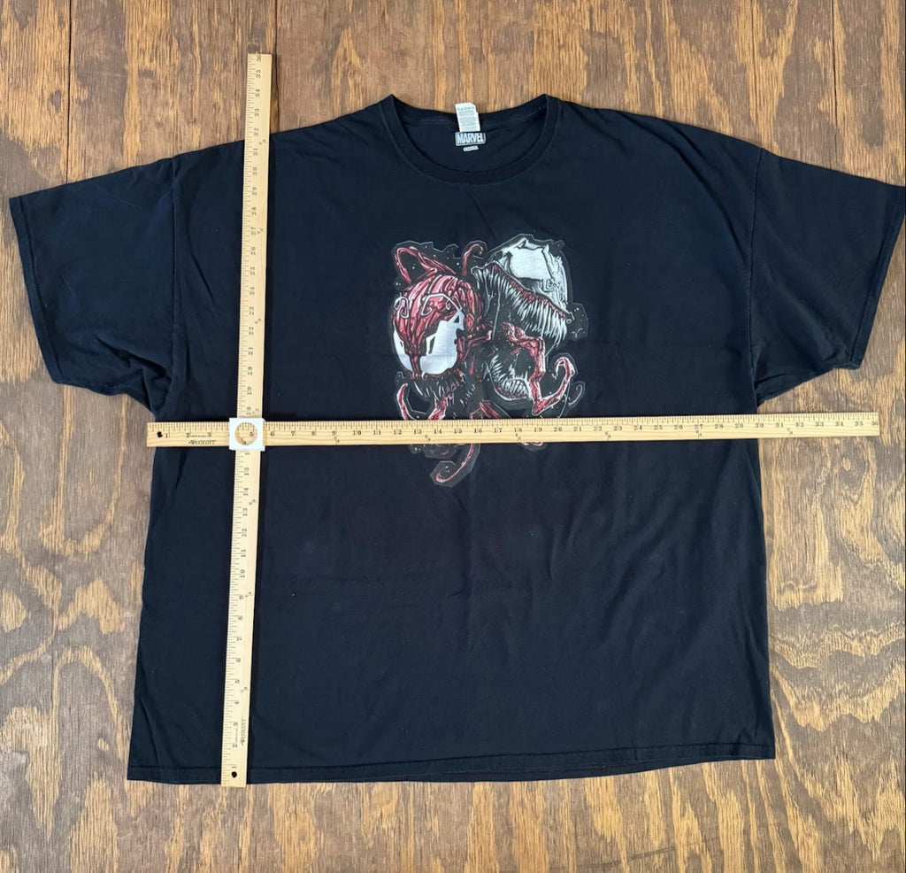 Marvel Venom Carnage Graphic T Shirt Men's 5XL Black Symbiote Comic Tee