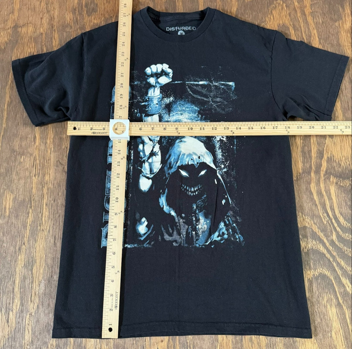 Disturbed Band Tee Black Blue Graphic T-Shirt Merch Traffic Size M
