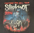 Slipknot Korn 2014 Prepare for Hell Tour Tee L Delta Double Sided Concert Shirt