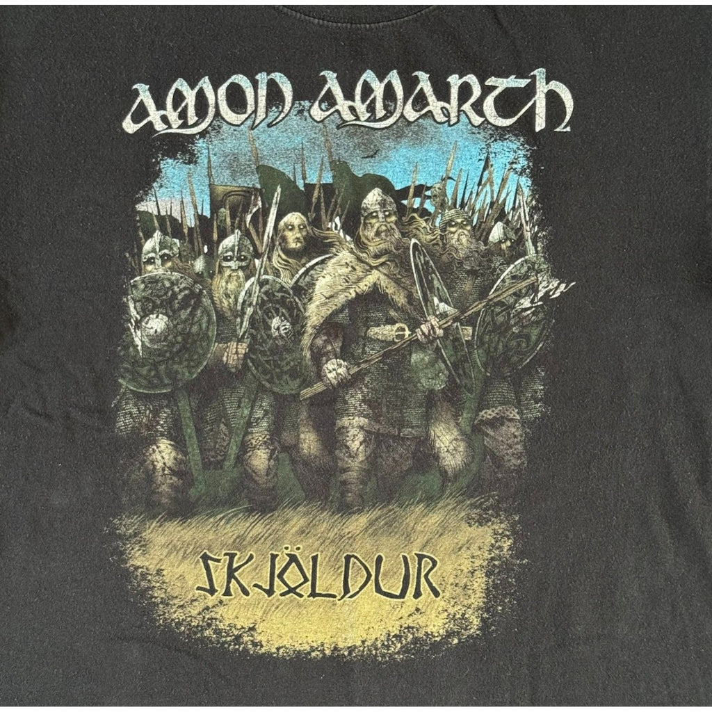 Amon Amarth Skjoldur We Shall Destroy Band Tee Men's XL Anvil Viking Death Metal