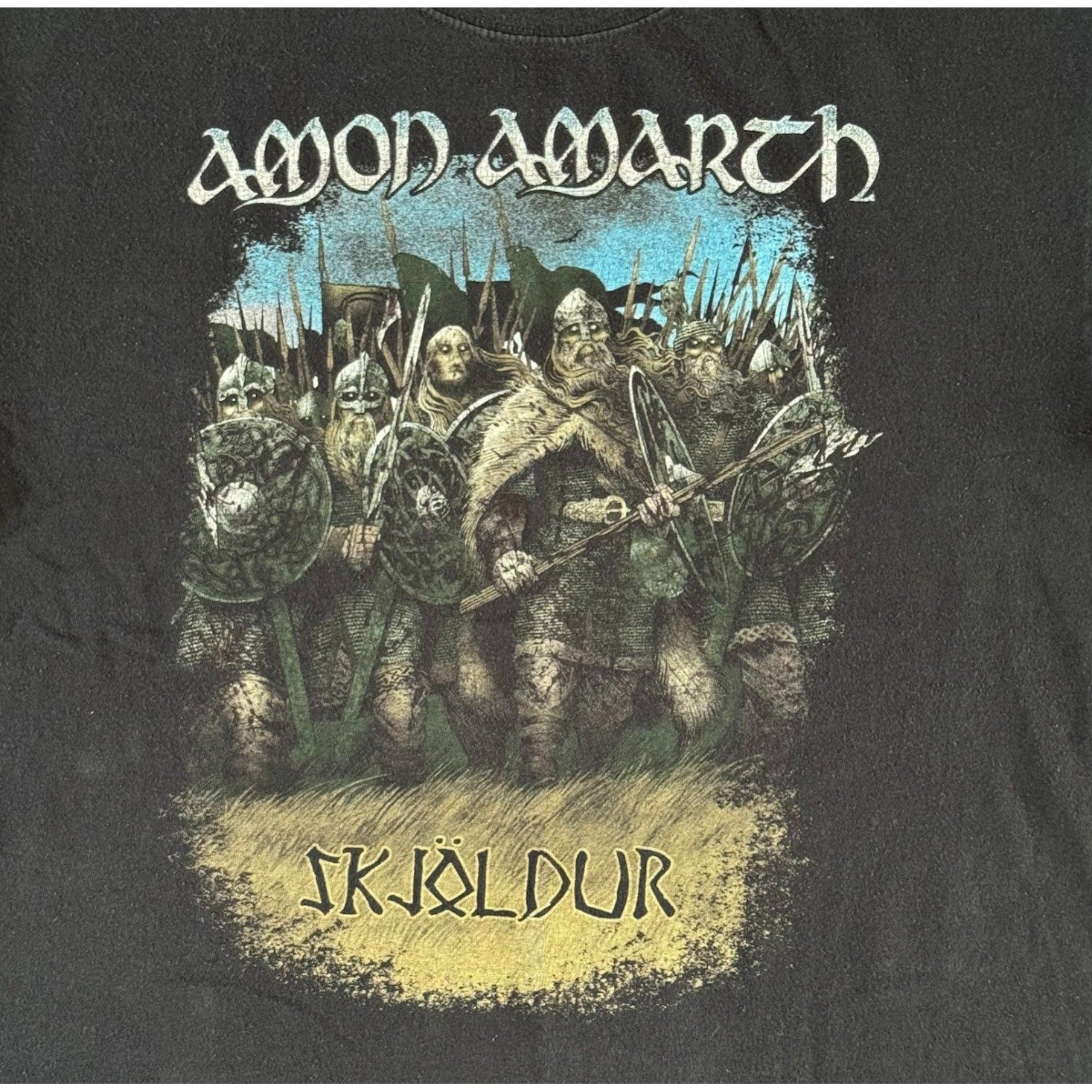 Amon Amarth Skjoldur We Shall Destroy Band Tee Men's XL Anvil Viking Death Metal
