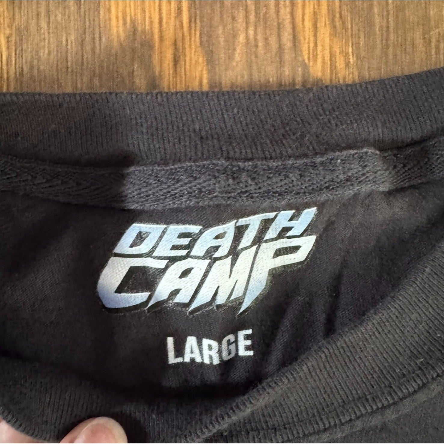 Death Camp Anarchy Woman Graphic T Shirt Large Black Punk Streetwear Tee