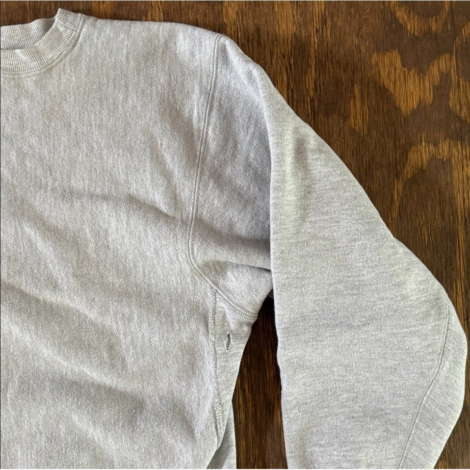 Vintage Champion Reverse Weave Crewneck Sweatshirt Gray Embroidered C Distressed
