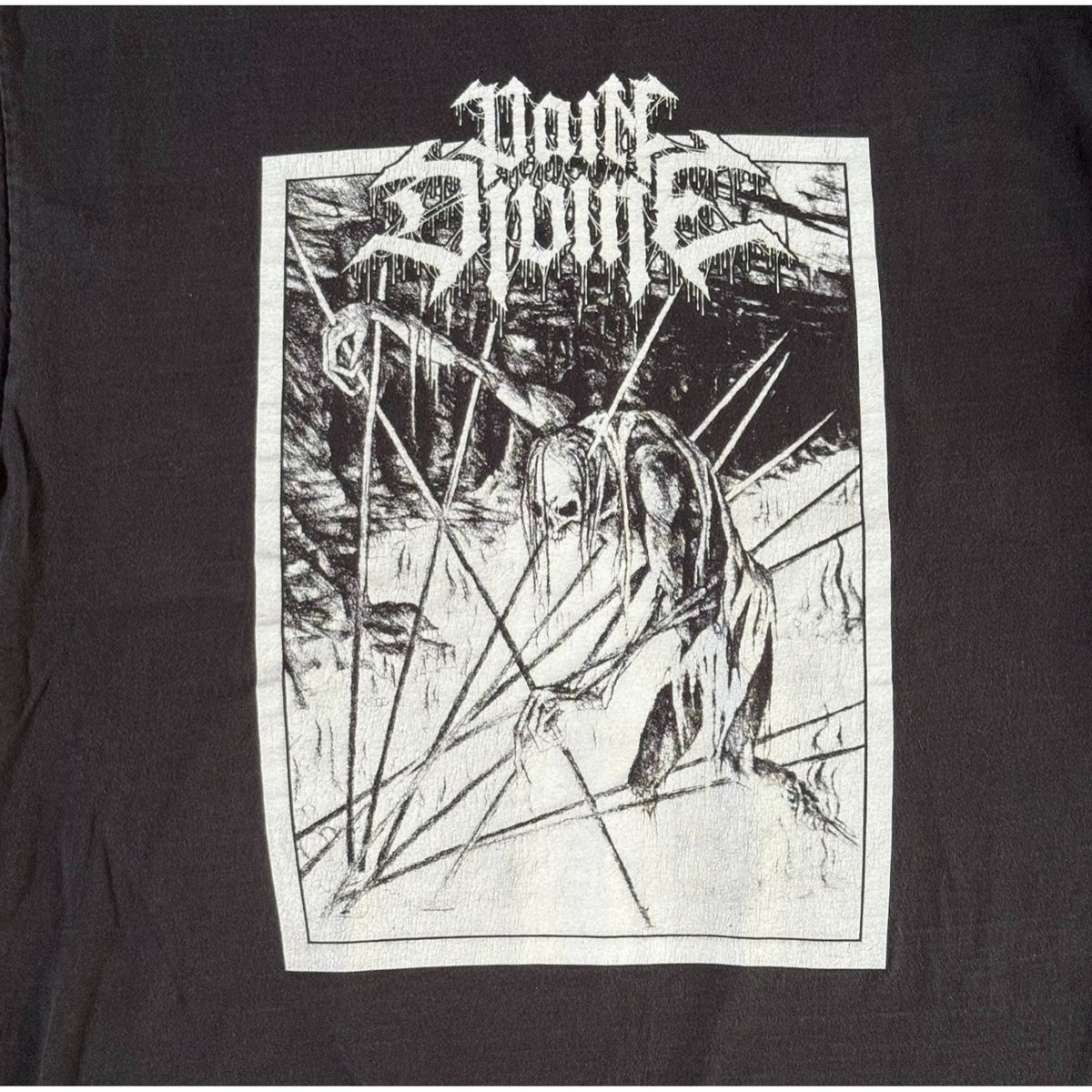 Pain Divine 4-Sided Long Sleeve Metal Band Shirt 22x29 Black Sleeve Print