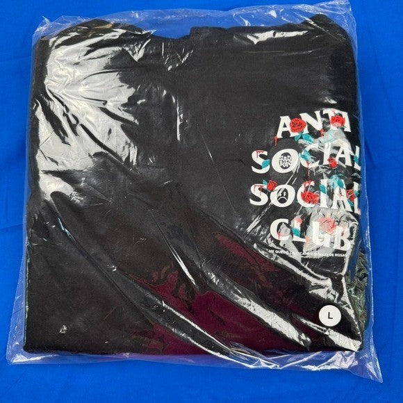 Anti Social Social Club x Sadboyz Roses‎ Hoodie Black Size L NWT
