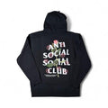 Anti Social‎ Social Club Sadboyz Hoodie L Black Pink Rose Graphic Streetwear Emo