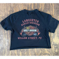 2009 Harley Davidson Lancaster Eagle Flame Crop Top Shirt Women's Boxy Tee