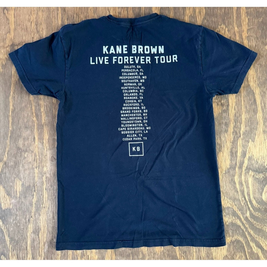 Kane Brown 2019 Live Forever Tour T Shirt Small Black Country Concert Tee