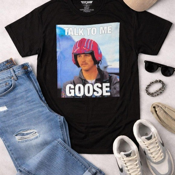 Top Gun Maverick "Talk To Me‎ Goose" Graphic T Shirt Black