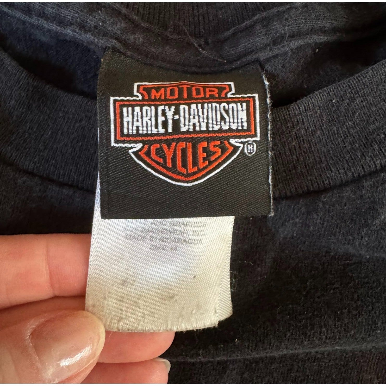 2009 Harley Davidson Lancaster Eagle Flame Crop Top Shirt Women's Boxy Tee
