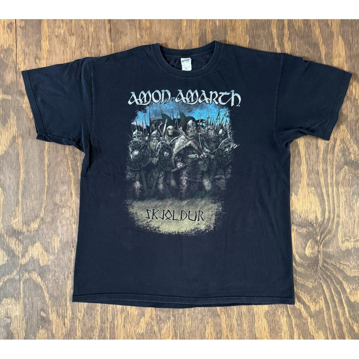 Amon Amarth Skjoldur We Shall Destroy Band Tee Men's XL Anvil Viking Death Metal