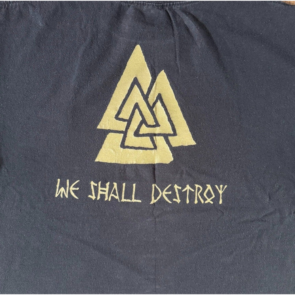 Amon Amarth Skjoldur We Shall Destroy Band Tee Men's XL Anvil Viking Death Metal