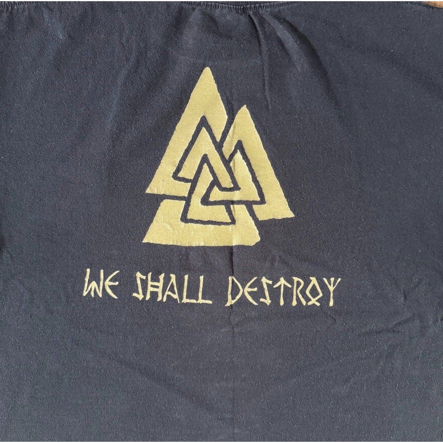 Amon Amarth Skjoldur We Shall Destroy Band Tee Men's XL Anvil Viking Death Metal