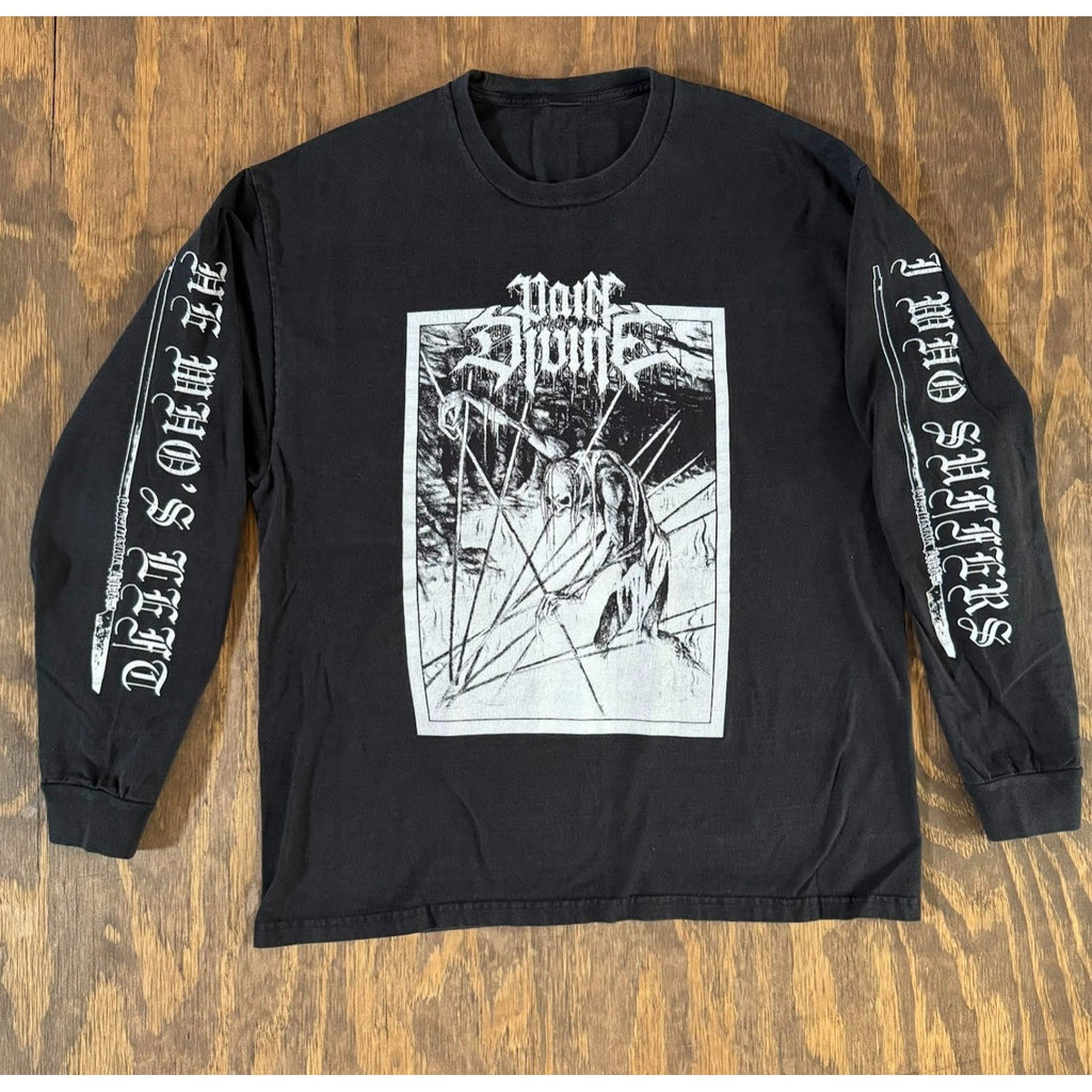 Pain Divine 4-Sided Long Sleeve Metal Band Shirt 22x29 Black Sleeve Print