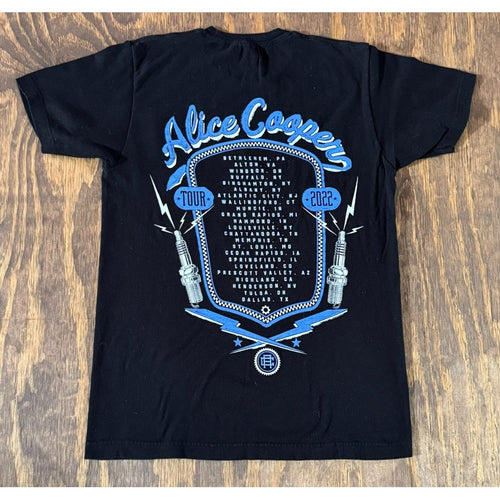 Alice Cooper Tour Shirt Men Medium Black 2022 Detroit Muscle Built For Speed Tee