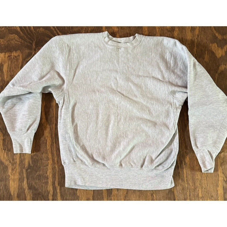 Vintage Champion Reverse Weave Crewneck Sweatshirt Gray Embroidered C Distressed