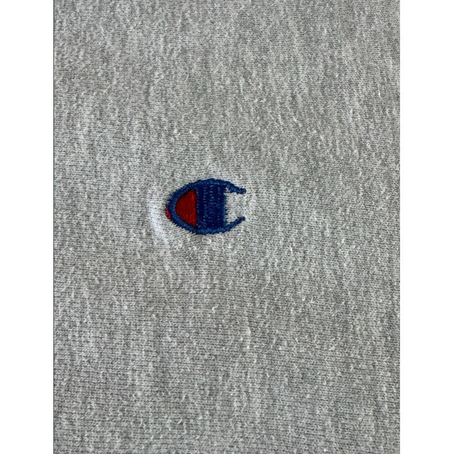 Vintage Champion Reverse Weave Crewneck Sweatshirt Gray Embroidered C Distressed