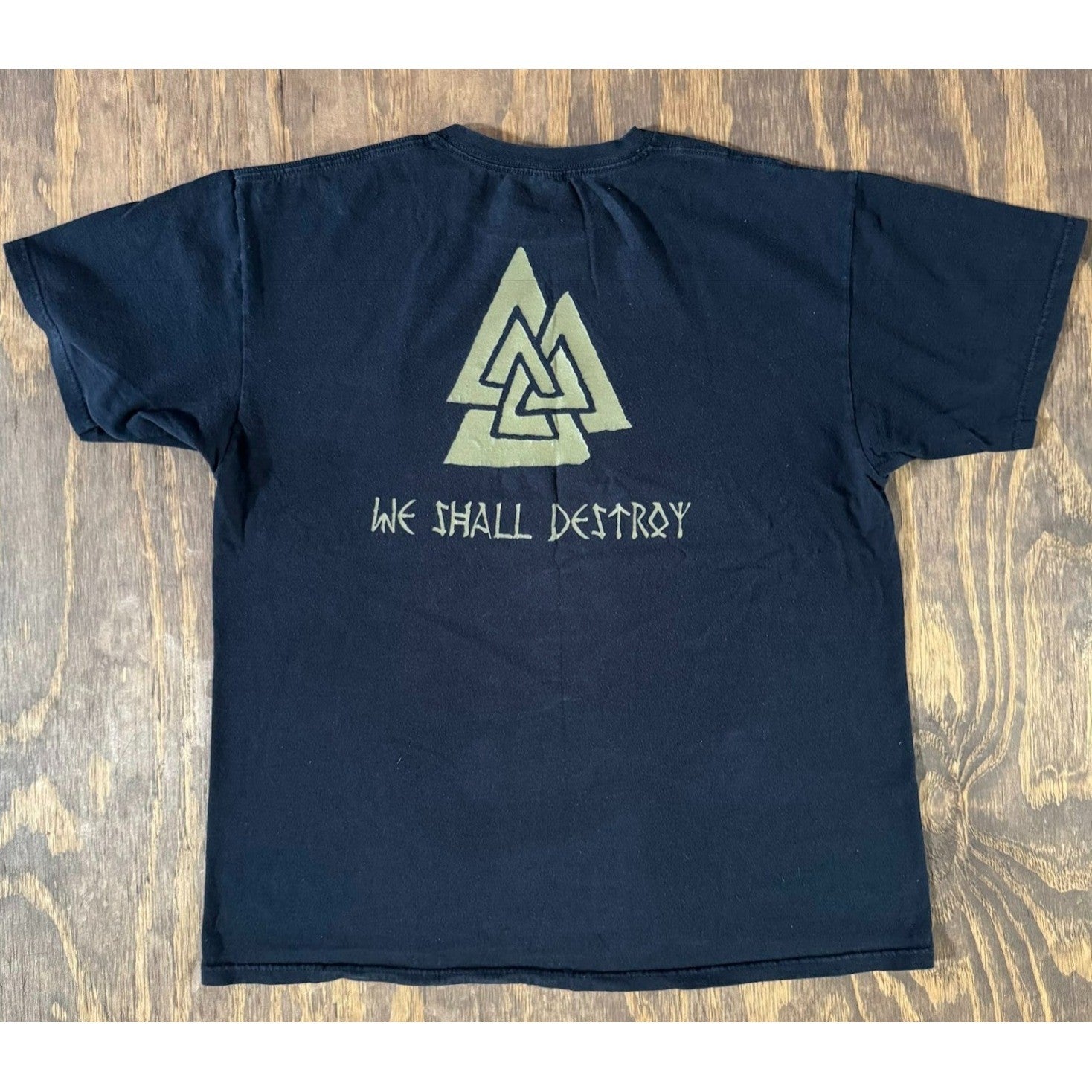 Amon Amarth Skjoldur We Shall Destroy Band Tee Men's XL Anvil Viking Death Metal