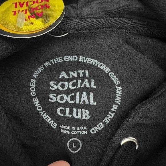 Anti Social Social Club x Sadboyz Roses‎ Hoodie Black Size L NWT