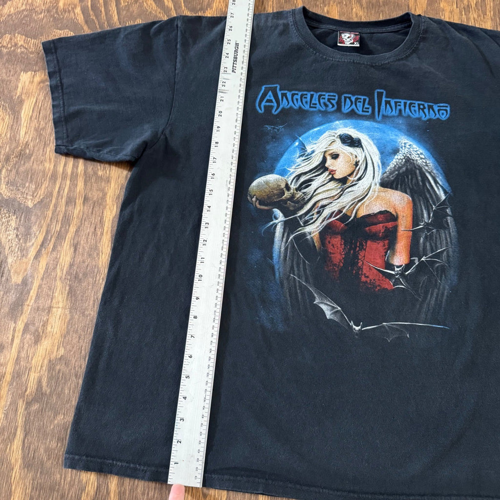 Angeles Del Infierno Band Tee XL Demon Night Mexican Bootleg‎ Heavy Metal Shirt