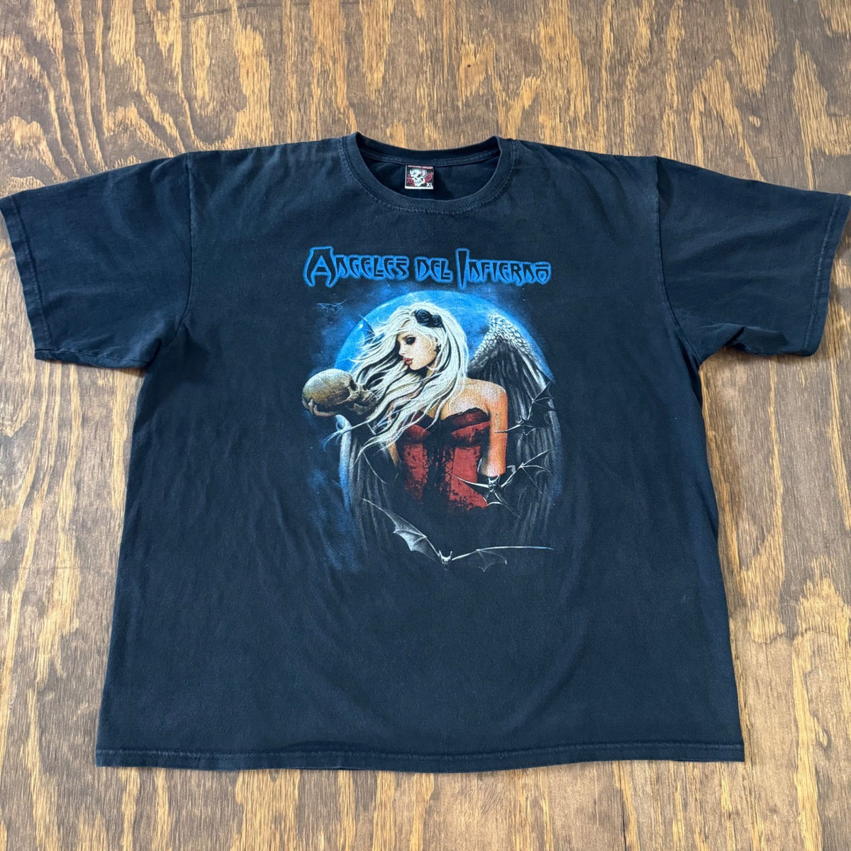 Angeles Del Infierno Band Tee XL Demon Night Mexican Bootleg‎ Heavy Metal Shirt