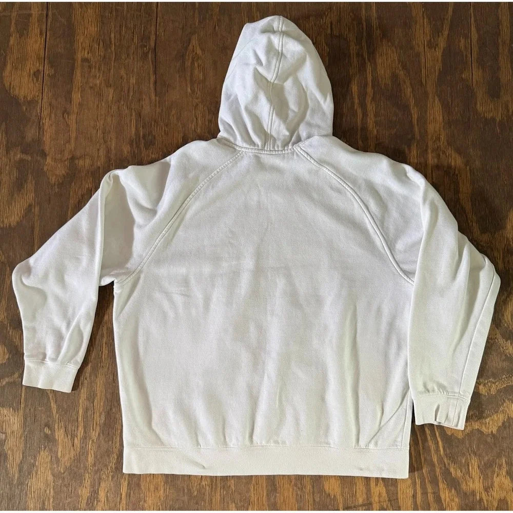 White Nike Hoodie contrast hood/pocket emroidered